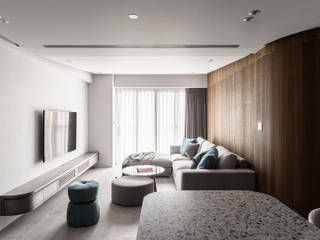 甜蜜白寓, 湜湜空間設計 湜湜空間設計 Modern living room