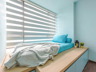 D'nest 2Bedroom, DAP Atelier DAP Atelier 작은 침실 합판 파랑
