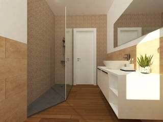 Ristrutturazione interna per bagno privato, ABITAlab S.r.l. ABITAlab S.r.l. Modern bathroom Ceramic