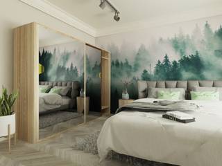 Przytulna sypialnia, NORDMOSS NORDMOSS Scandinavian style bedroom