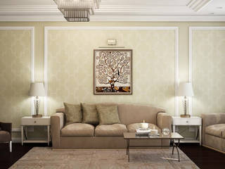 Московская квартира неоклассика, designprofile designprofile Living room