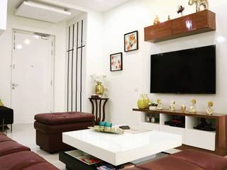 Residence in Ireo Skyon, Gurgaon, The_Yellow_Portal The_Yellow_Portal Ruang Keluarga Modern