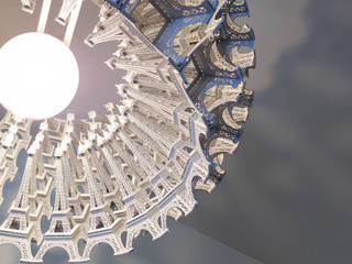 "COLOSSEUM" iconic suspension lamp, J A NP A U L J A NP A U L Livings de estilo ecléctico Metal