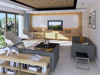 Antalya'da Bir Villa Projesi, Kalya İç Mimarlık \ Kalya Interıor Desıgn Kalya İç Mimarlık \ Kalya Interıor Desıgn Modern living room Wood Wood effect
