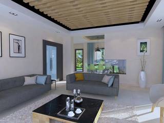 Antalya'da Bir Villa Projesi, Kalya İç Mimarlık \ Kalya Interıor Desıgn Kalya İç Mimarlık \ Kalya Interıor Desıgn Modern Oturma Odası Ahşap Ahşap rengi