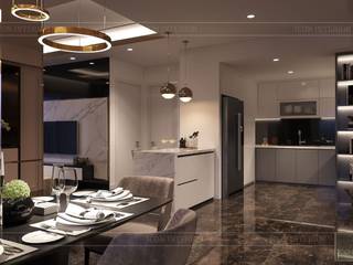 Phong cách hiện đại trong thiết kế nội thất căn hộ Saigon Royal, ICON INTERIOR ICON INTERIOR Modern Dining Room