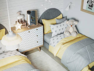 Спальня для девочек, DesignNika DesignNika Chambre d'enfant scandinave