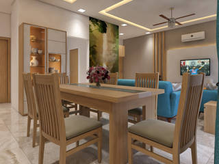 3BHK in Baner, ANP Interiors Pvt Ltd ANP Interiors Pvt Ltd غرفة السفرة