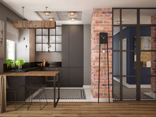 Mieszkanie w Oleśnicy, Nevi Studio Nevi Studio Small kitchens Bricks