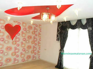 Asma Tavan Yatak Odası Kalp Modelimiz, Mersin asma tavan ev dekorasyonu Mersin asma tavan ev dekorasyonu Quartos pequenos