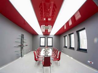 الأبيض والأسود في ديكورات الاسقف الفرنسية, Belemir Yapı Belemir Yapı Industrial style study/office Red
