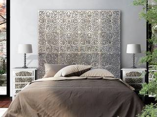 cabecero jaipur, ESTUDIO DELIER ESTUDIO DELIER Colonial style bedroom Wood Wood effect