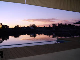 Casa habitación en fraccionamiento residencial campestre, Rabell Arquitectos Rabell Arquitectos بلكونة أو شرفة خشب Wood effect