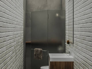 PERSPECTIVEE Kolletra Visual Studio Minimalist style bathroom Bricks