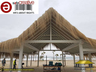 CONSTRUCCION CHIRINGUITO PLAYA PADRE 2017 - MARBELLA (MALAGA), PERGOLAS LUXURY PERGOLAS LUXURY Bedrijfsruimten