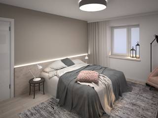 Квартира для мудрой пары_ Спальня, Tafeta студия дизайна Tafeta студия дизайна Minimalistische slaapkamers