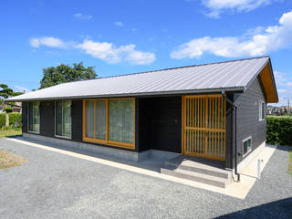 矩形の平屋, 田中洋平建築設計事務所 田中洋平建築設計事務所 Casas de estilo asiático