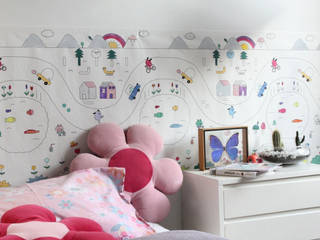 Papel pintado infantil, www.papelpintado.shop www.papelpintado.shop Camera da letto moderna PVC