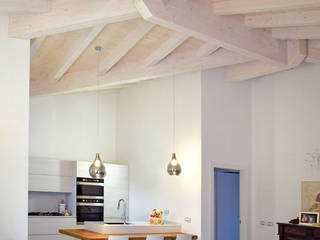 Villa in legno a Scanzorosciate (BG), Marlegno Marlegno Módulos de cocina Madera Acabado en madera