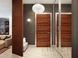 Дизайн-проект 4-комнатной квартиры, Дизайн студия "Хороший интерьер" Дизайн студия 'Хороший интерьер' Modern Corridor, Hallway and Staircase