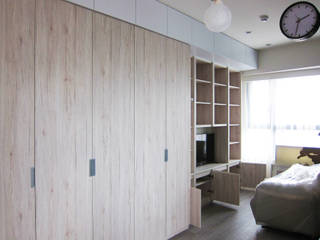 全室案例-台北市萬華區, ISQ 質の木系統家具 ISQ 質の木系統家具 Salas de estilo minimalista