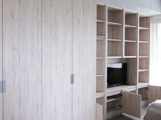 全室案例-台北市萬華區, ISQ 質の木系統家具 ISQ 質の木系統家具 غرفة المعيشة