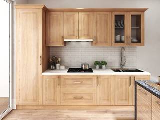 Thiết kế tủ bếp chữ I cho không gian phòng bếp nhỏ, TỦ BẾP GỖ VIỆT TỦ BẾP GỖ VIỆT 現代廚房設計點子、靈感&圖片 木頭 Wood effect