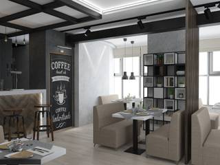 Современный лофт в кофейне, Art project rocket Art project rocket Industrial style dining room