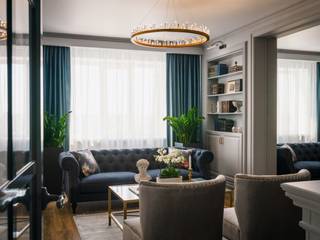 Квартира серая с розовым , Элит интерьер и ландшафт Элит интерьер и ландшафт Living room Copper/Bronze/Brass