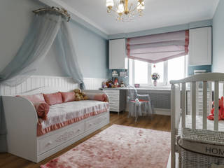 серая квартира с розовым , Элит интерьер и ландшафт Элит интерьер и ландшафт Kinderzimmer Mädchen Holz Grau