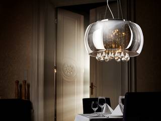 Exclusive pendant light BURN with crystals , Luxury Chandelier LTD Luxury Chandelier LTD ห้องทานข้าว กระจกและแก้ว