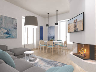 Ristrutturazione Abitazione, studiosagitair studiosagitair Modern living room