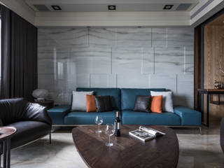 藍色大宅-Turkey blue, 澄易設計 澄易設計 Livings modernos: Ideas, imágenes y decoración