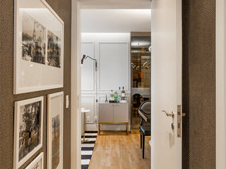 Apartamento Jovem Casal, Juliana Agner Arquitetura e Interiores Juliana Agner Arquitetura e Interiores Pasillos, vestíbulos y escaleras modernos