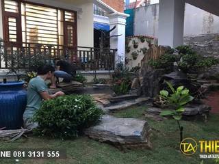 Hồ cá koi ngoài trời Ninh Bình, CÔNG TY TNHH ĐÁ TƯ NHIÊN THIÊN AN CÔNG TY TNHH ĐÁ TƯ NHIÊN THIÊN AN Garden Pool Stone