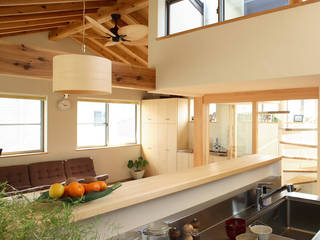向島の家, 光風舎1級建築士事務所 光風舎1級建築士事務所 Kitchen units Solid Wood Multicolored