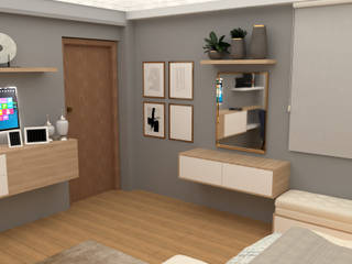 proyecto residenciales , CYNTHIA SALVATIERRA NOA CYNTHIA SALVATIERRA NOA Bedroom چپس بورڈ