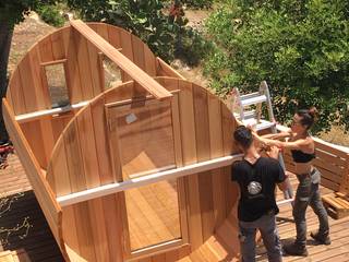 Sauna de madera de Cedro en Ibiza, CASÁRBOL CASÁRBOL Bedrijfsruimten Massief hout Bont