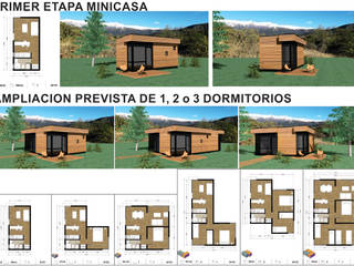 VENDO VIVIENDA MODULAR AMPLIABLE, ENTREGA INMEDIATA, ARQUITECTA YAZMIN RIVAS CEA ARQUITECTA YAZMIN RIVAS CEA Casas prefabricadas Aluminio/Cinc