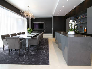 Moderne villa bij Antwerpen, Marcotte Style Marcotte Style Moderne Wohnzimmer Granit Weiß