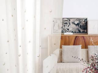 注入百年老店工藝的Zosen日本進口訂製窗簾｜布簾．紗簾．遮光窗簾布, MSBT 幔室布緹 MSBT 幔室布緹 Living room Solid Wood White