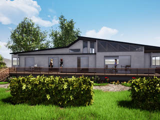 CASA COCM, Diseño Arquitectura y Visualización 3D , CR.3D Modeling & Rendering CR.3D Modeling & Rendering Casas campestres Ladrillos