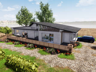 CASA COCM, Diseño Arquitectura y Visualización 3D , CR.3D Modeling & Rendering CR.3D Modeling & Rendering Casas campestres Ladrillos