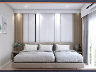 บ้านสร้างเอง 2 ชั้น โซนพระราม 3, BAANSOOK Design & Living Co., Ltd. BAANSOOK Design & Living Co., Ltd. Moderne Schlafzimmer MDF