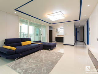 은평뉴타운 상림마을 푸르지오 아파트 41PY, 곤디자인 (GON Design) 곤디자인 (GON Design) Salas de estar modernas