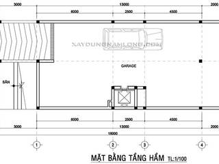 Thiết kế nhà phố tân cổ điển có tầng hầm, Công ty cổ phần tư vấn kiến trúc xây dựng Nam Long Công ty cổ phần tư vấn kiến trúc xây dựng Nam Long