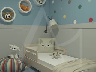 Quarto infantil estilo nórdico - escandinavo, Anny Maciel Interiores - Casa Cor de Riso Anny Maciel Interiores - Casa Cor de Riso Детская комнатa в скандинавском стиле МДФ