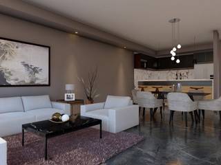 PROYECTOS 2, FRACTAL.CORP ARQUITECTURA FRACTAL.CORP ARQUITECTURA Modern living room