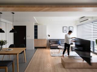 靜．淨《富宇天空樹》, 極簡室內設計 Simple Design Studio 極簡室內設計 Simple Design Studio Scandinavian style living room