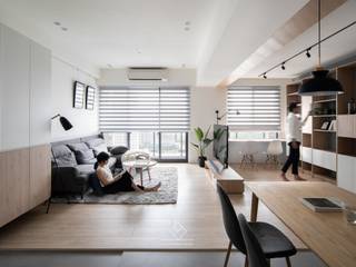 靜．淨《富宇天空樹》, 極簡室內設計 Simple Design Studio 極簡室內設計 Simple Design Studio Scandinavian style living room